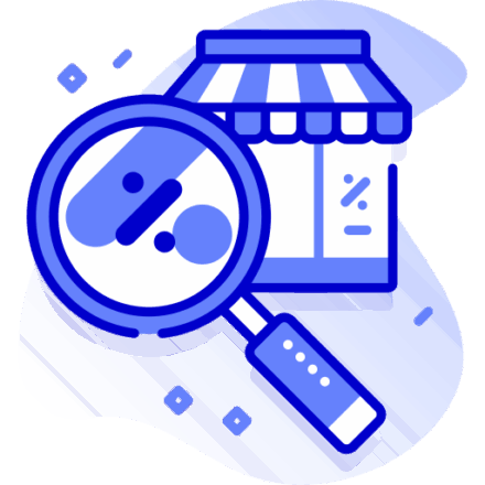 Magnifying glass icon representing attention-grabbing power in brand testing.